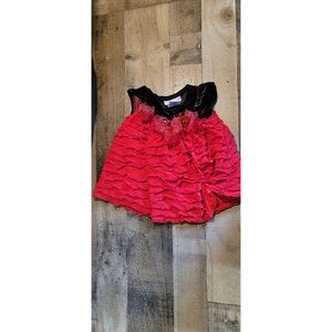 Bonnie‎ Baby red black flower formal youth dress